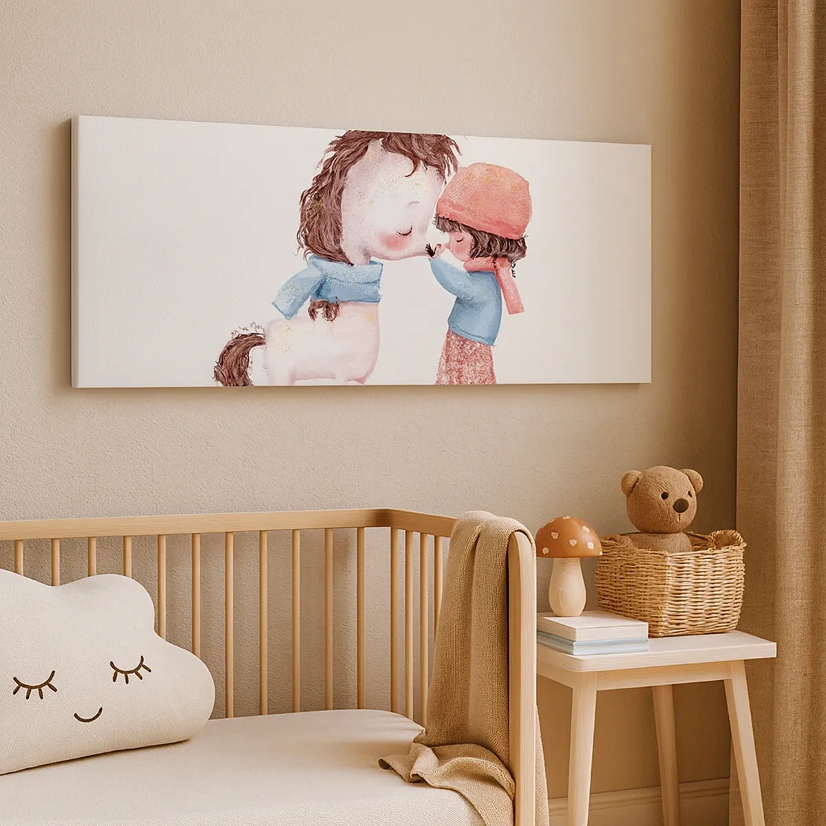 Lærredstryk - Billede på lærred - En vinterhistorie - 30x30 cm