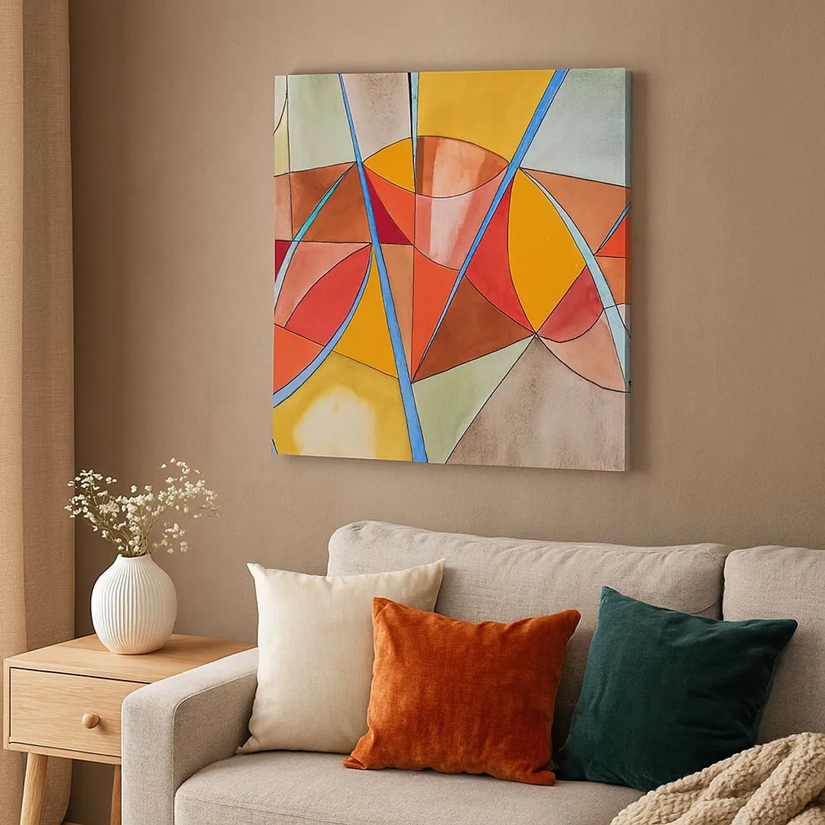 Lærredstryk - Billede på lærred - Karrusel, karrusel af drømme - 30x30 cm