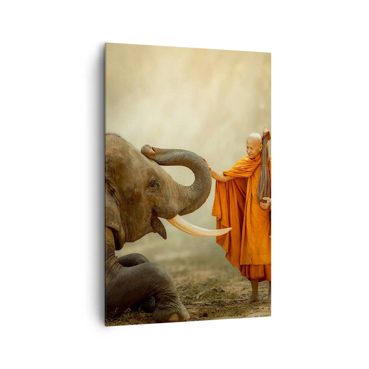 Lærredstryk - Billede på lærred - Møde på ferien - 80x120 cm