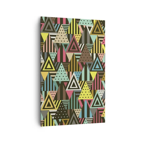 Lærredstryk - Billede på lærred - I takt på tre - 80x120 cm