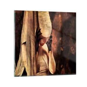 Billede på glas - Mellem godt og ondt - 40x40 cm