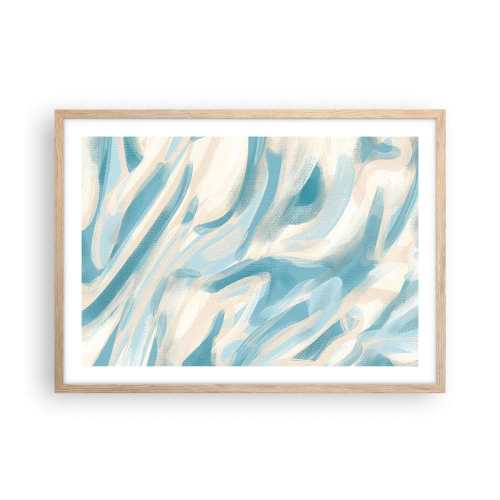 Plakat i ramme af lyst egetræ - Forårsbriser - 70x50 cm