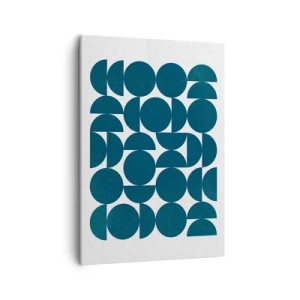 Lærredstryk - Billede på lærred - Cirkler og halvcirkler - 50x70 cm
