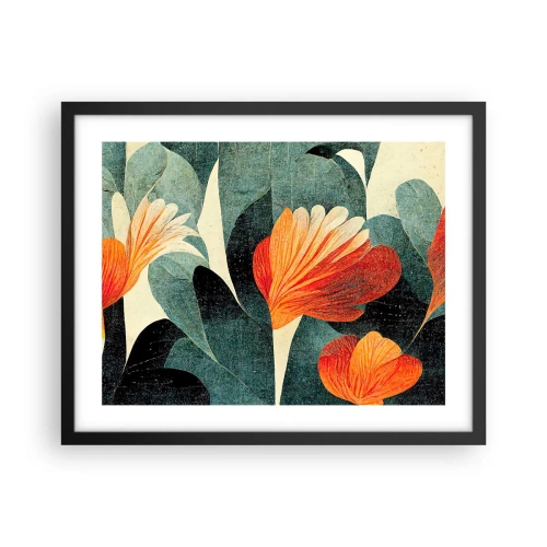 Plakat i sort ramme - Varmen fra troperne og køligheden fra det grønne - 50x40 cm