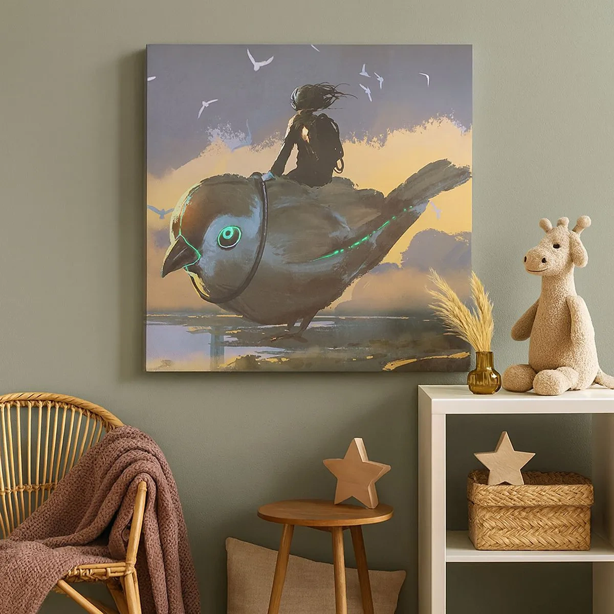 Lærredstryk - Billede på lærred - Et stop på en fantastisk rejse - 30x30 cm