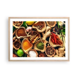 Plakat i ramme af lyst egetræ - Tag, hvad du vil have - 70x50 cm