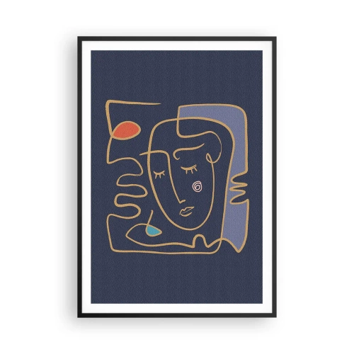 Plakat i sort ramme - I drømmerier - 70x100 cm