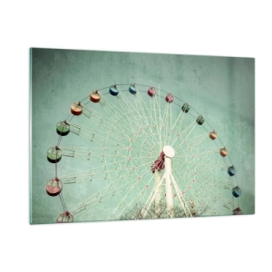 Billede på glas - Vi inviterer dig til at lege - 120x80 cm