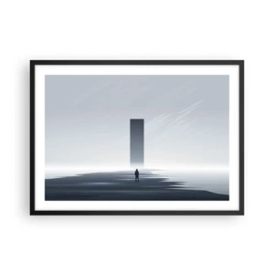 Plakat i sort ramme - Mulighed eller trussel? - 70x50 cm