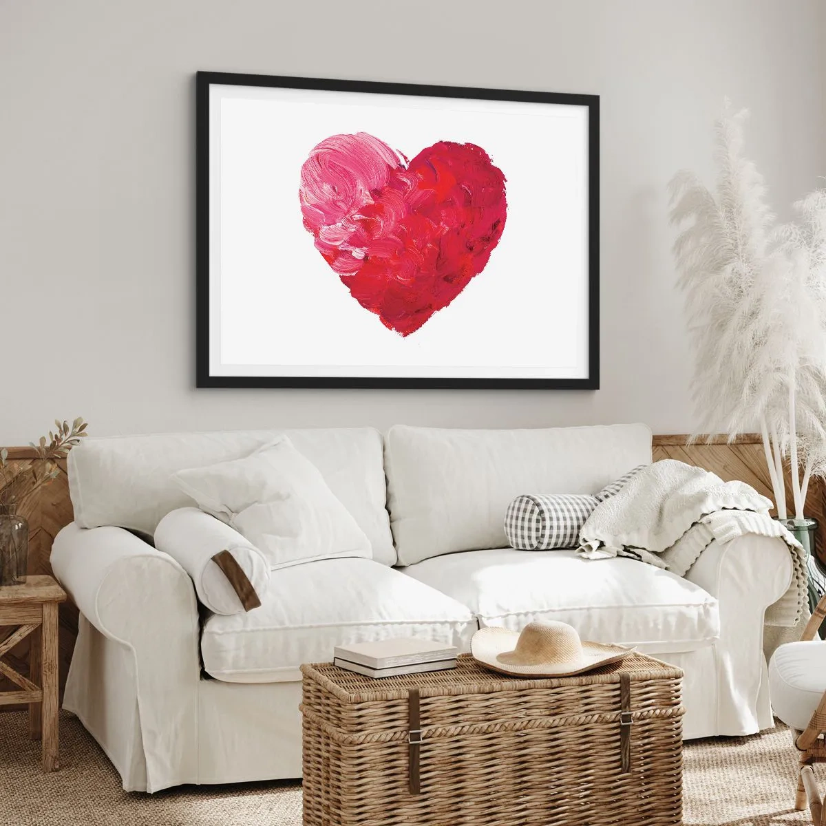 Plakat i sort ramme - All you need is love - 70x50 cm
