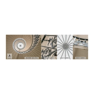 Prøve Fototapet Premium Canvas - I midten af en skal - Trappe, Krøllet, Ornament - 100x30 cm