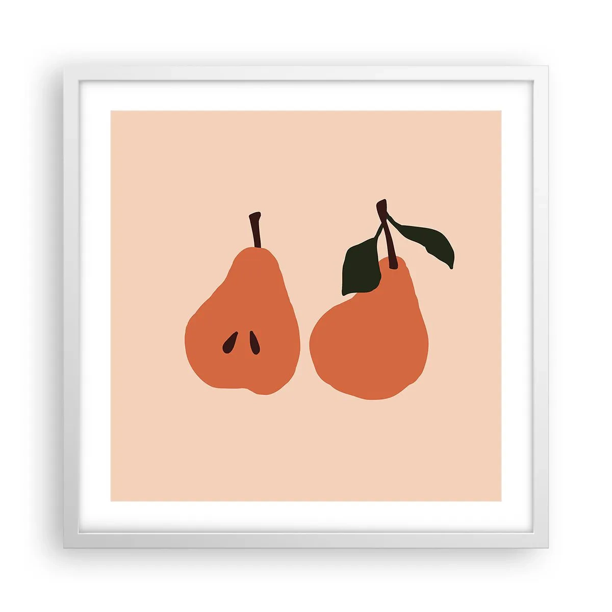 Plakat i hvid ramme - Sødmen selv - 50x50 cm