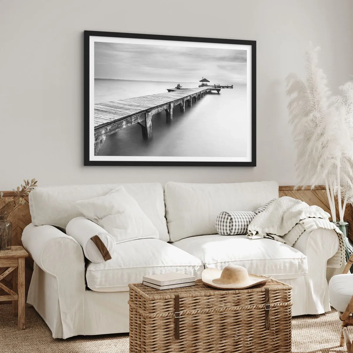 Plakat i sort ramme - Ind i det fjerne - 70x50 cm