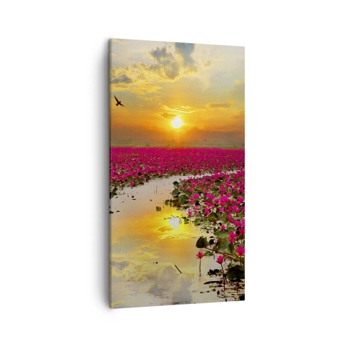 Lærredstryk - Billede på lærred - Søens hemmelige liv - 45x80 cm