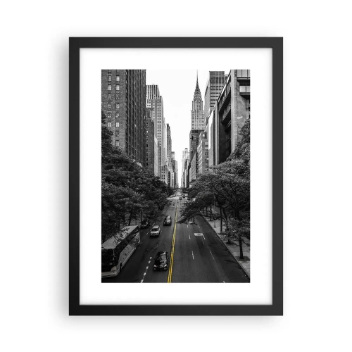 Plakat i sort ramme - New York morgen - 30x40 cm