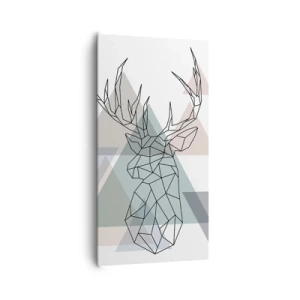 Lærredstryk - Billede på lærred - I en geometrisk skov - 65x120 cm