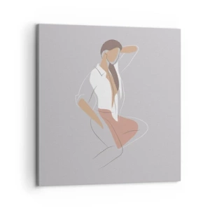 Lærredstryk - Billede på lærred - Omrids af nåde - 60x60 cm
