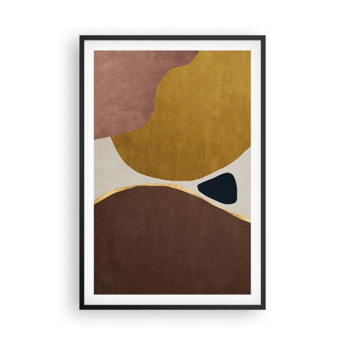 Plakat i sort ramme - Abstraktion - et sted i rummet - 61x91 cm