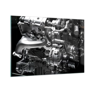 Billede på glas - Stål, smuk, stærk - 100x70 cm