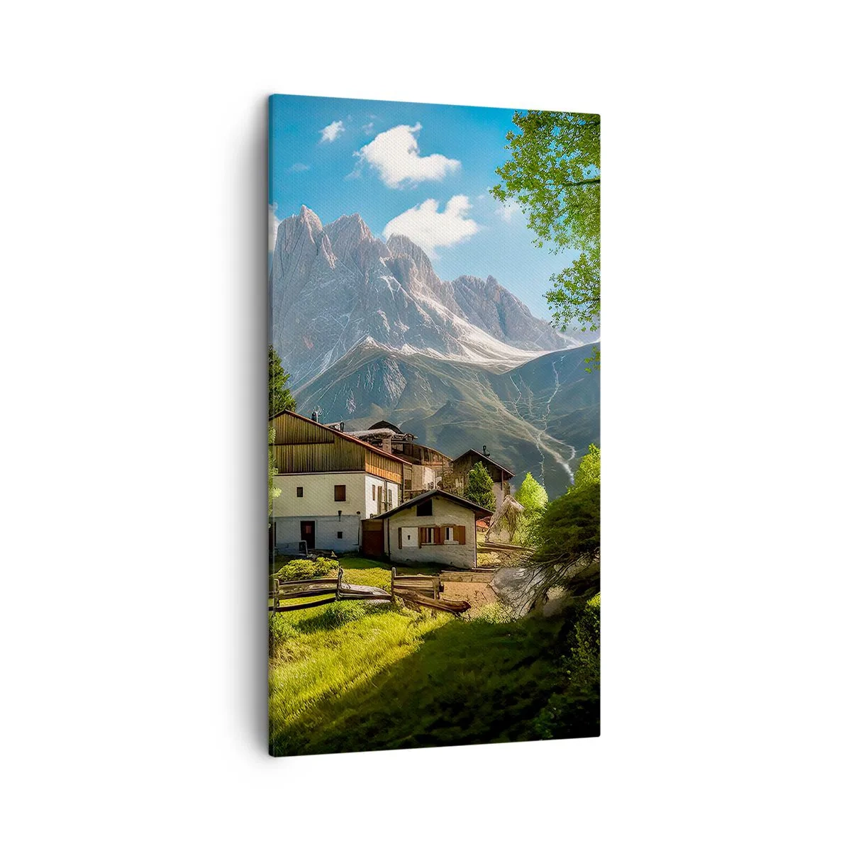 Lærredstryk - Billede på lærred - Alpeidyl - 45x80 cm