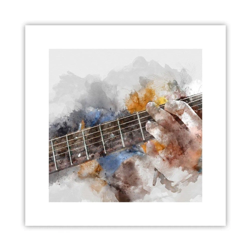 Plakat - Poesi mellem strengene - 30x30 cm