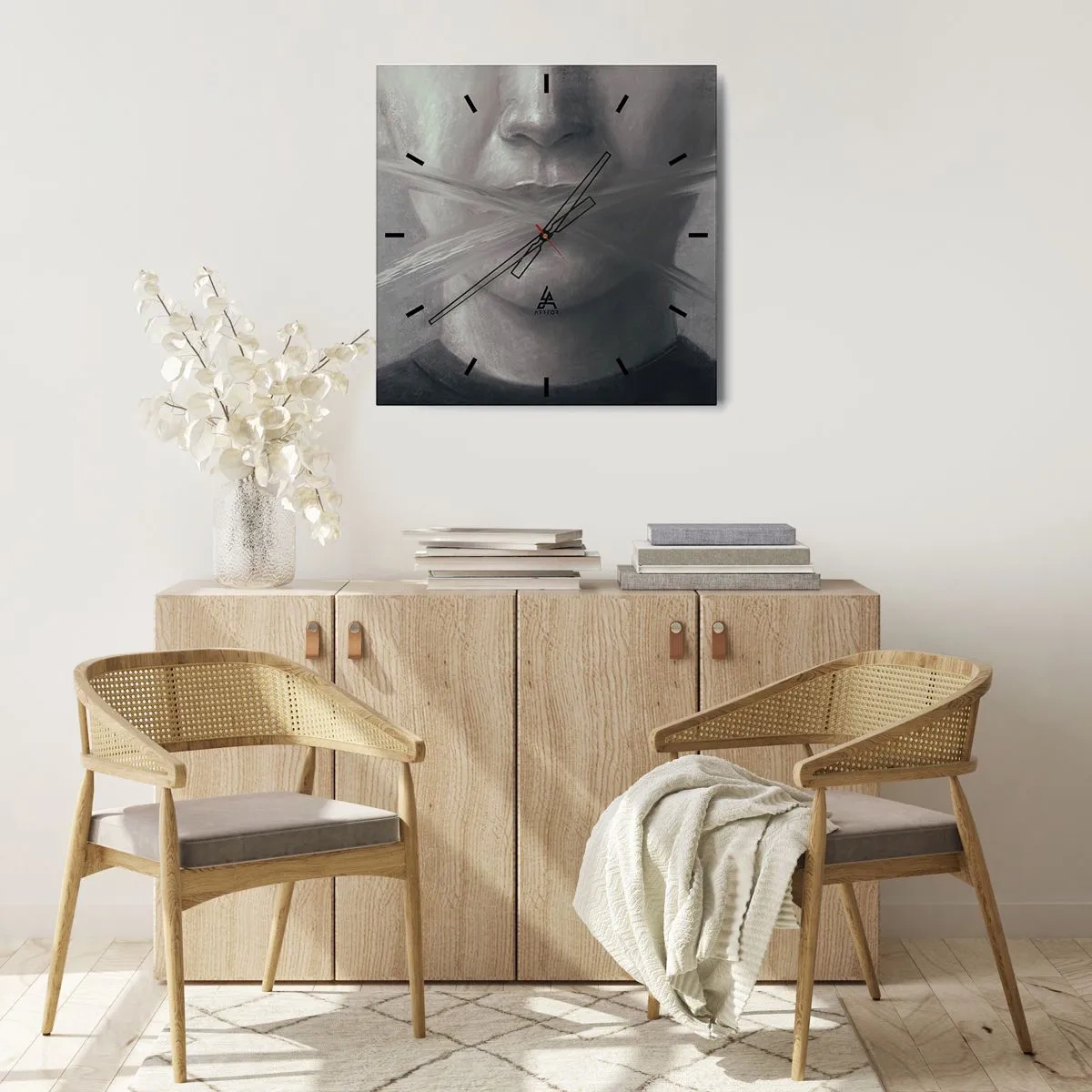 Vægur, Uret - Ikke et ord - 40x40 cm
