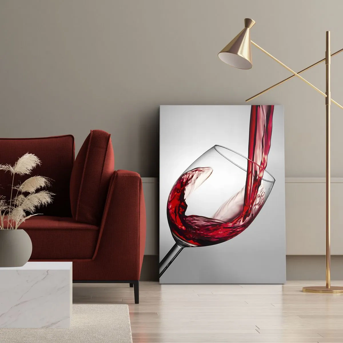 Lærredstryk - Billede på lærred - Farve - bevægelse - lyd - 65x120 cm