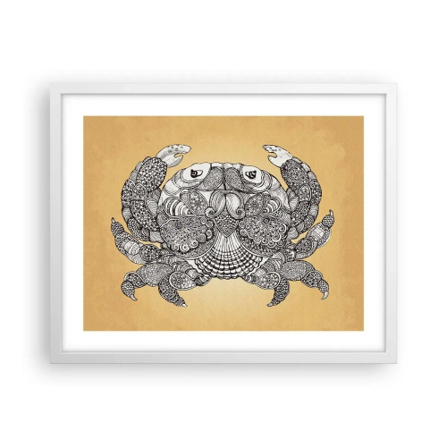Plakat i hvid ramme - Fortællinger om hr. krabbe - 50x40 cm