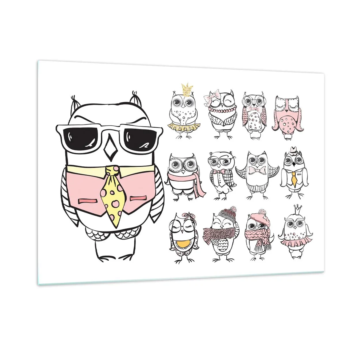 Billede på glas - Så mange roller at spille - 120x80 cm