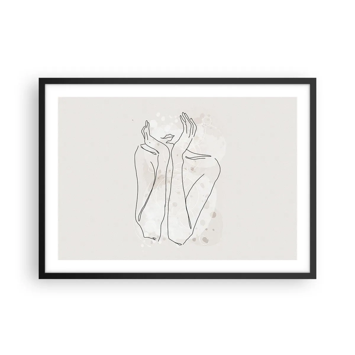 Plakat i sort ramme - En drømmende stund - 70x50 cm