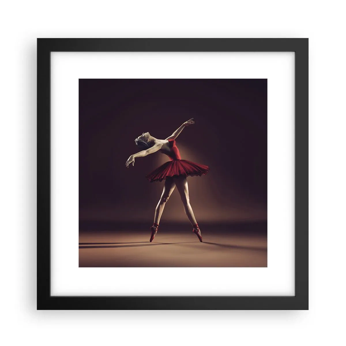 Plakat i sort ramme - Prima ballerina - 30x30 cm