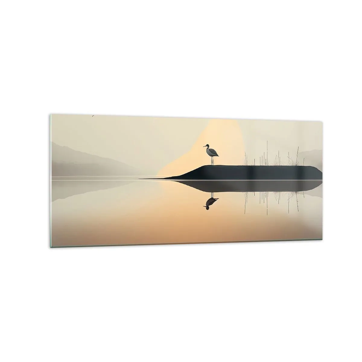 Billede på glas - Herre på søen - 120x50 cm