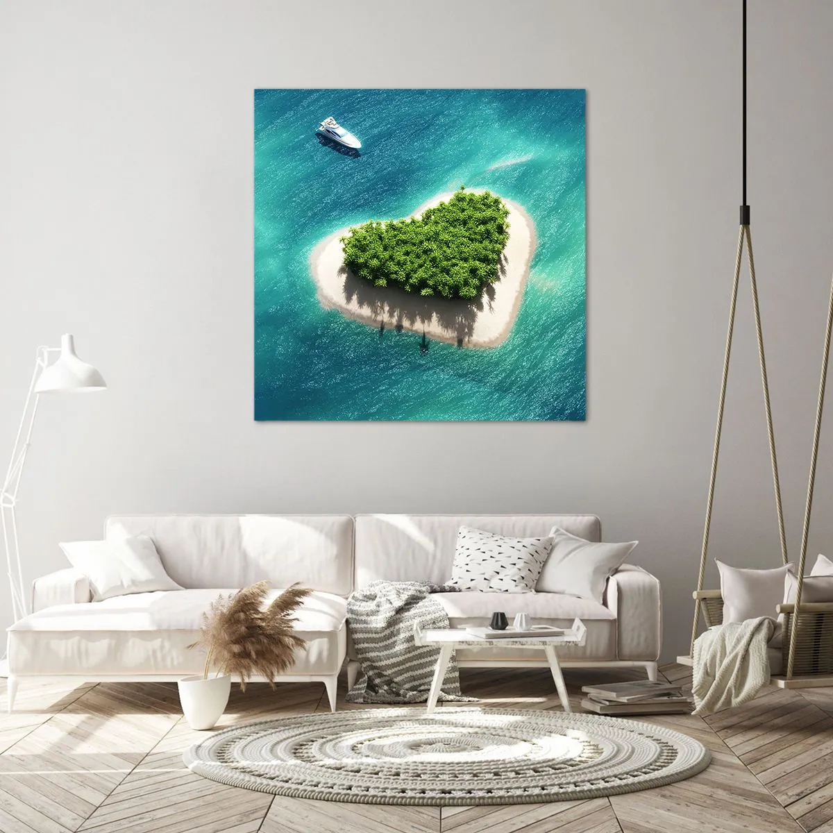 Lærredstryk - Billede på lærred - Jeg elsker sommeren - 70x70 cm