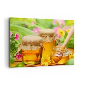 Lærredstryk - Billede på lærred - Sød og blomsteragtig - 100x70 cm