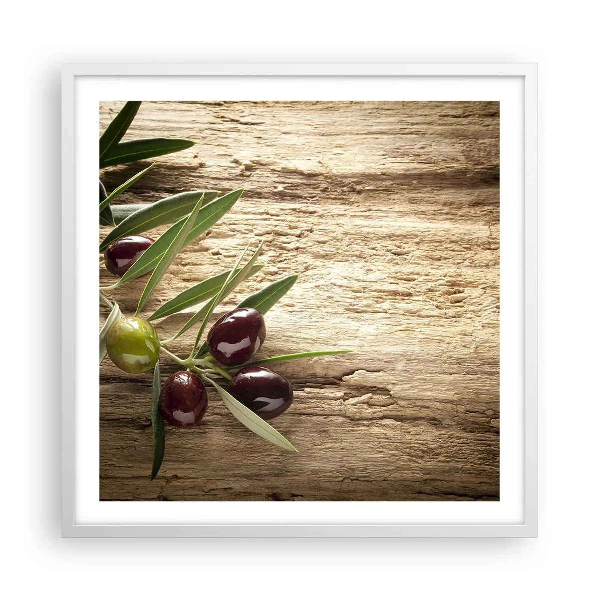 Plakat i hvid ramme - Lige fra naturen - 60x60 cm