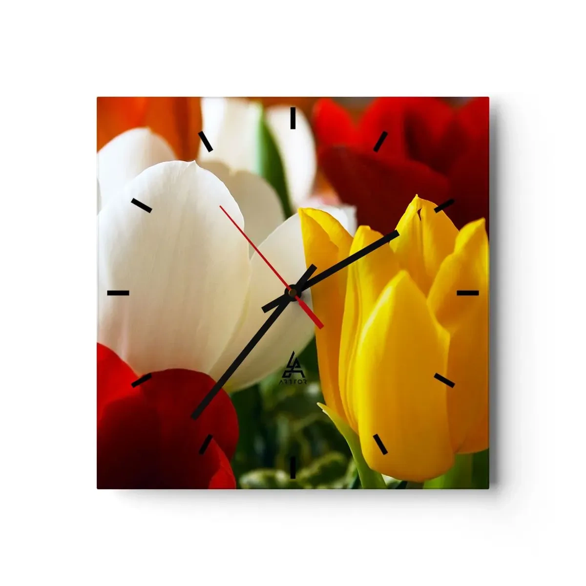Vægur, Uret - Tulipanfeber - 30x30 cm