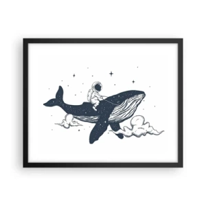 Plakat i sort ramme - Et kosmisk eventyr - 50x40 cm