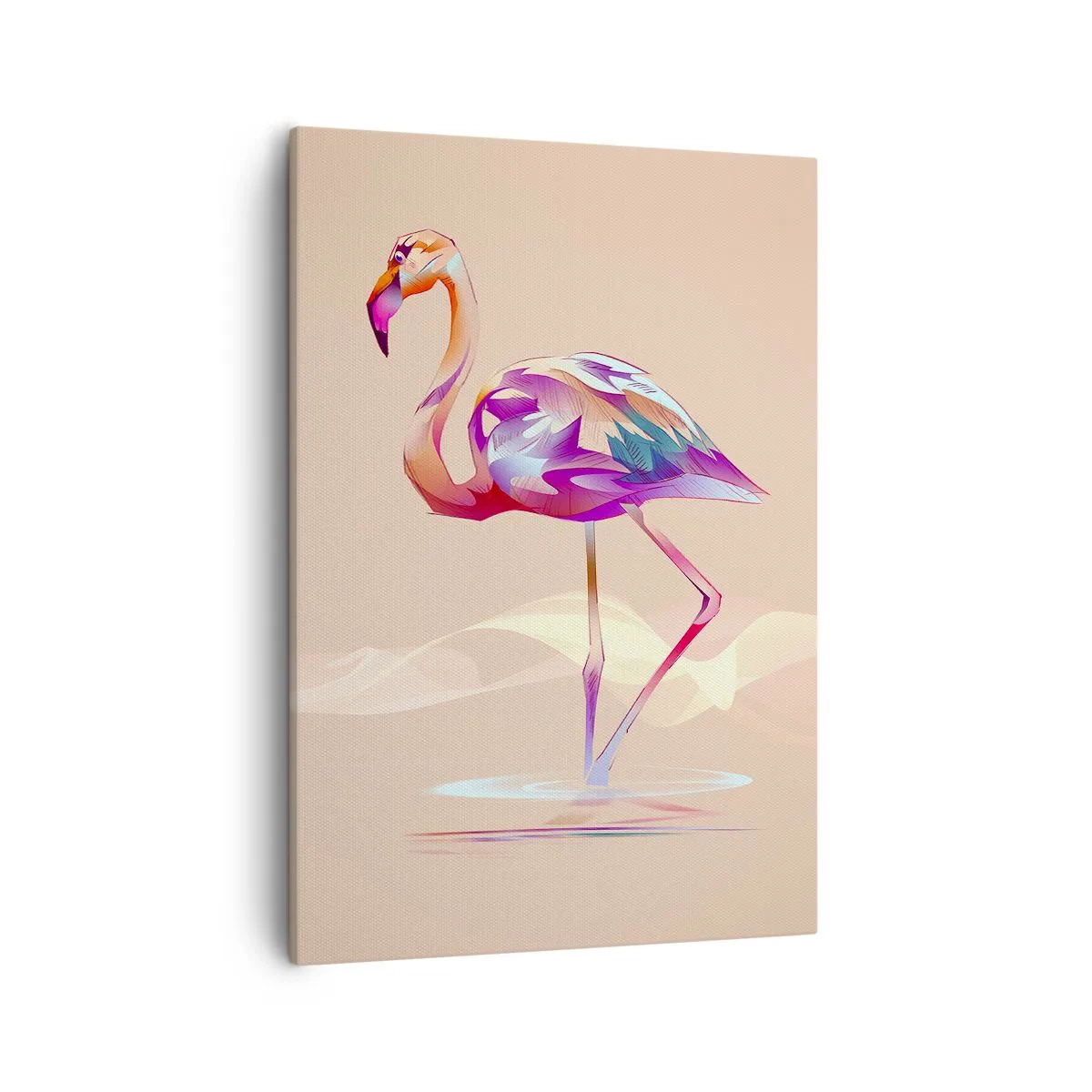 Lærredstryk - Billede på lærred - Fugl af god stemning - 50x70 cm