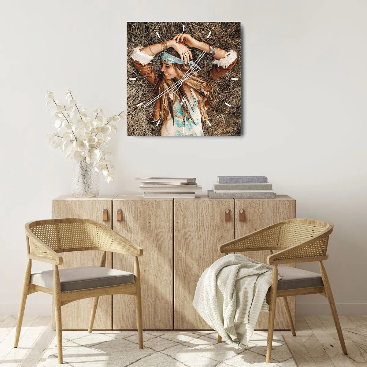 Vægur, Uret - På vej til kærlighedens sommer - 40x40 cm