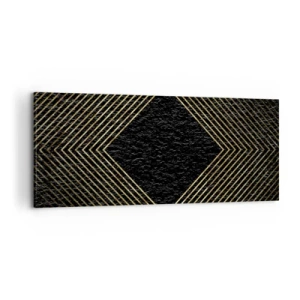 Lærredstryk - Billede på lærred - Geometri i glamour-stil - 100x40 cm