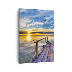 Lærredstryk - Billede på lærred - Vinden går til ro - 50x70 cm