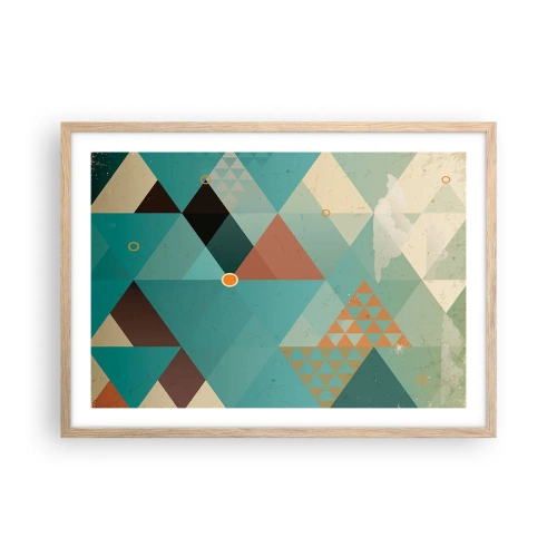 Plakat i ramme af lyst egetræ - Enhed af mangfoldighed, mangfoldighed af enhed - 70x50 cm