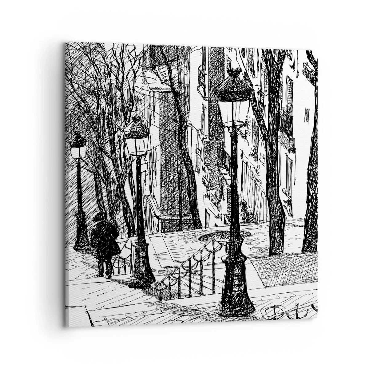 Lærredstryk - Billede på lærred - Kærlighedshistorie eller skrækhistorie? - 50x50 cm