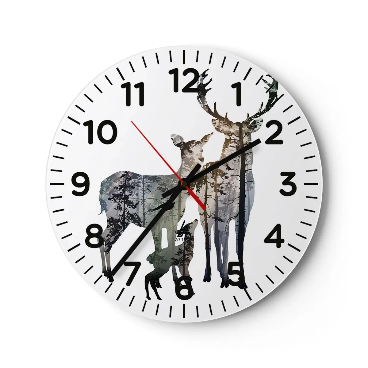 Vægur, Uret - Familiefoto - 40x40 cm