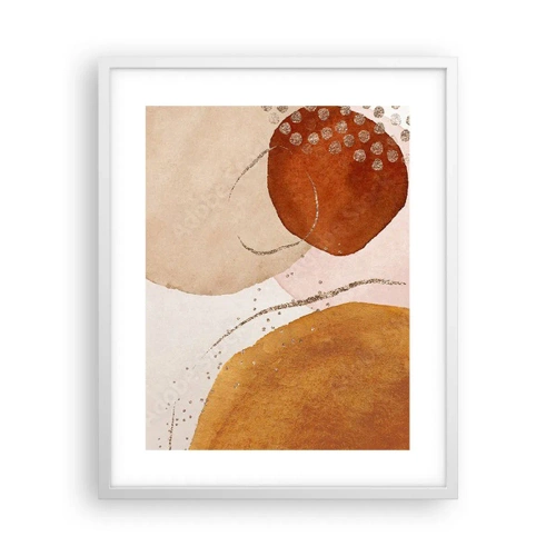 Plakat i hvid ramme - Rundhed og bevægelse - 40x50 cm