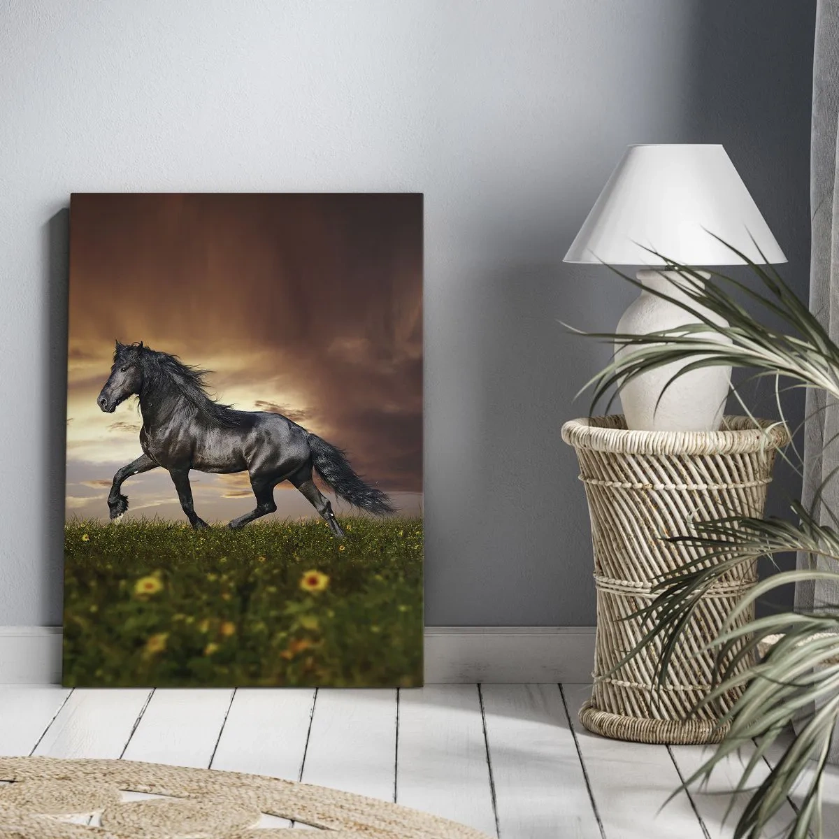 Lærredstryk - Billede på lærred - Sort prins - 50x70 cm