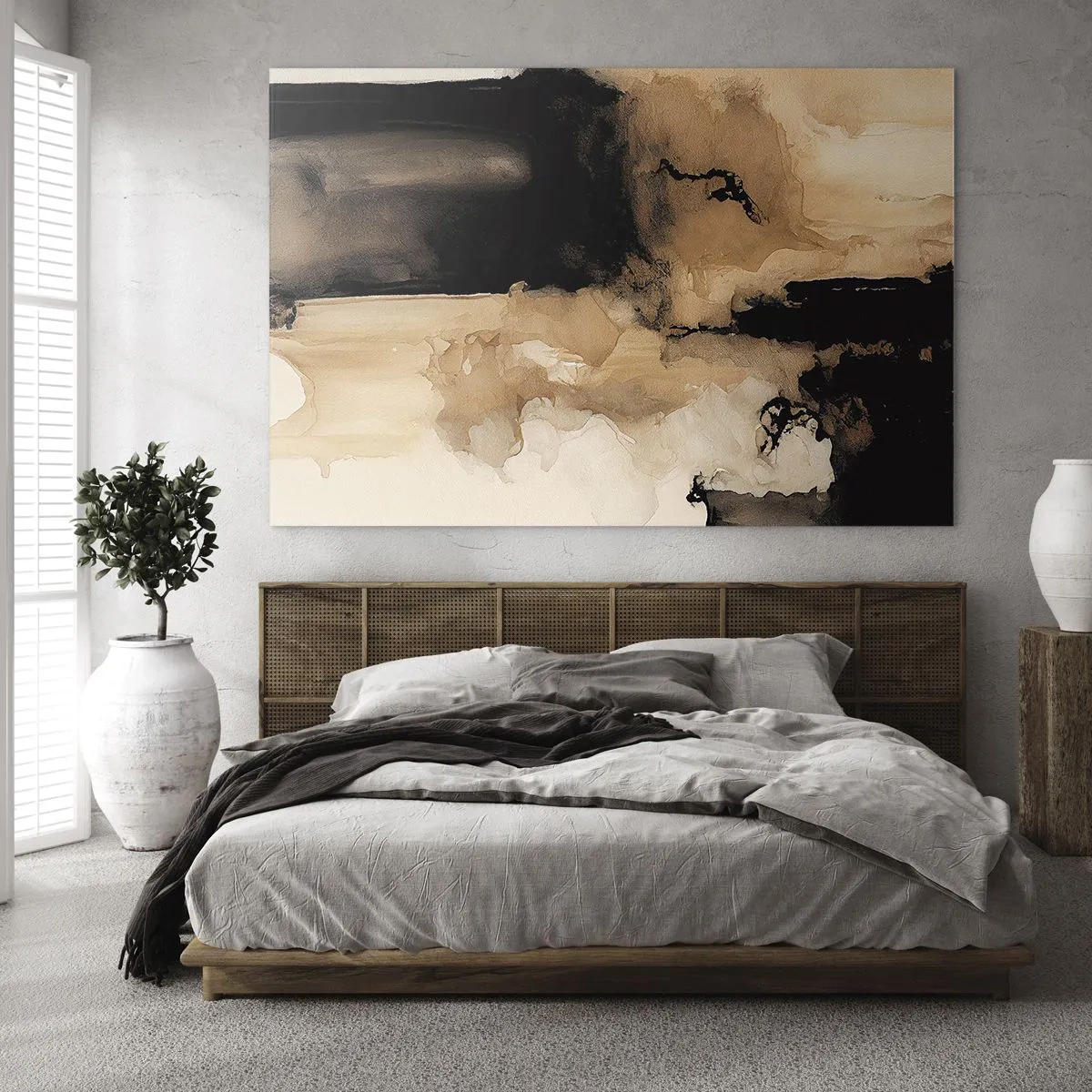 Billede på glas - En spændende abstraktion - 100x70 cm
