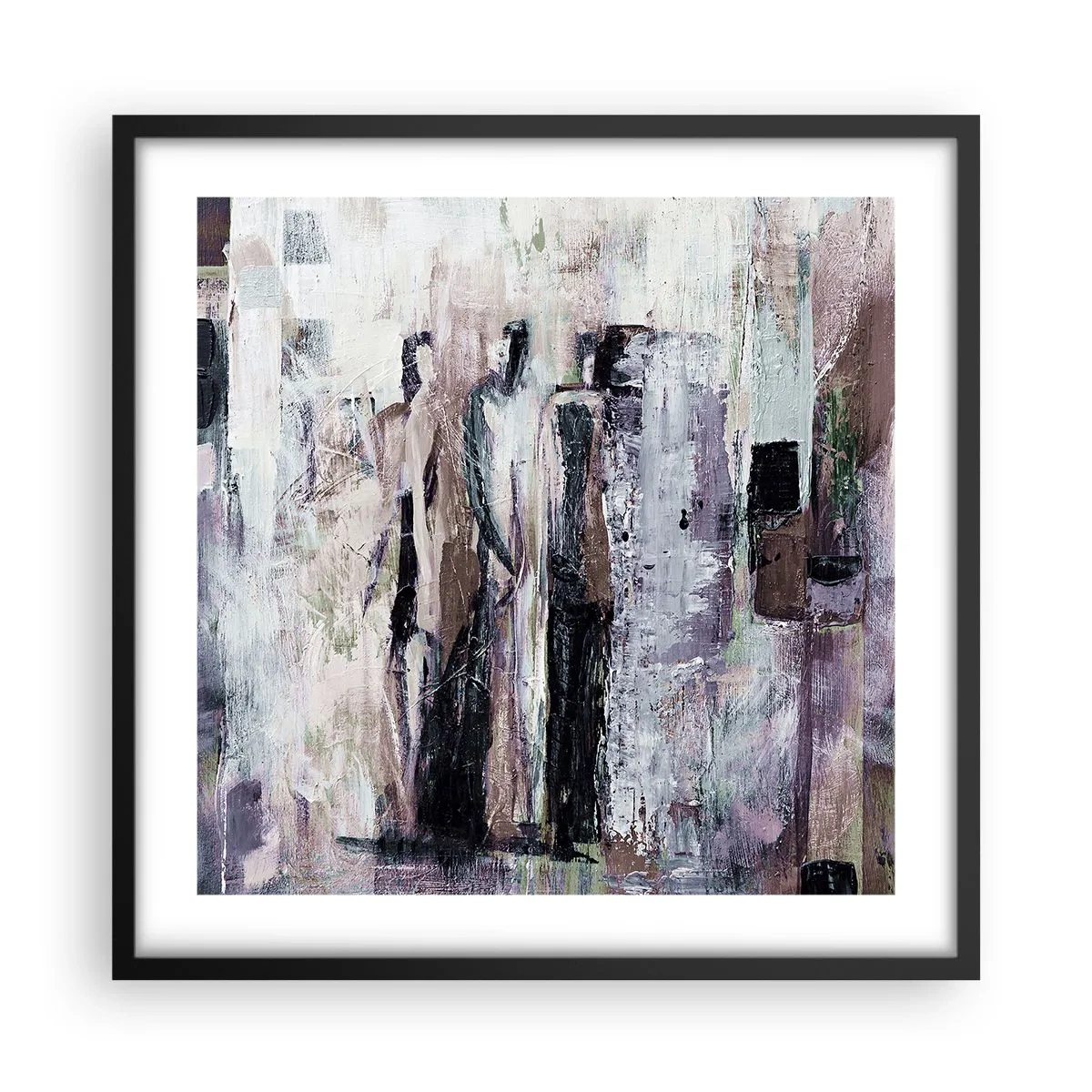 Plakat i sort ramme - De mystiske tre - 50x50 cm