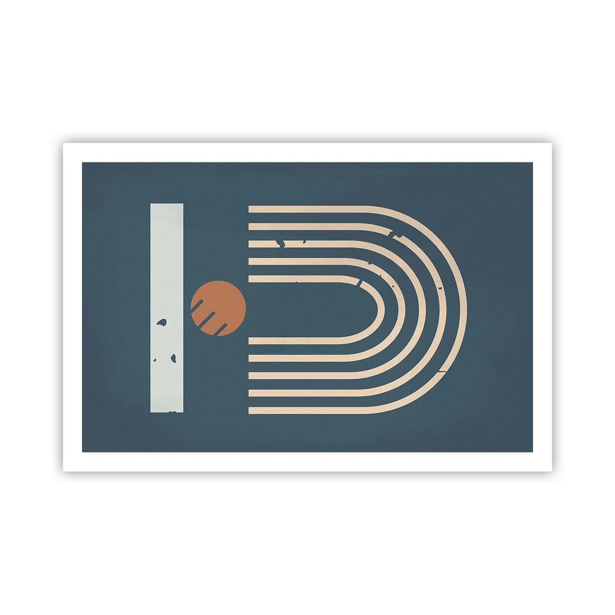 Plakat - Geometri på granatæble - 91x61 cm