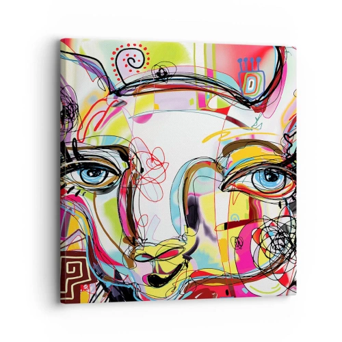 Lærredstryk - Billede på lærred - Rigdommen ved katteeksamen - 30x30 cm